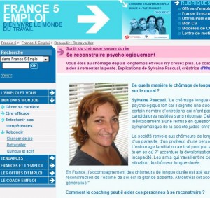 Chômage longue durée et confiance en soi: Itw sur France 5 emploi