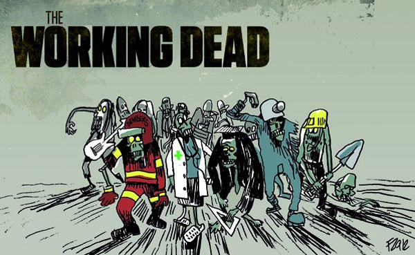 Les zombies au travail en attendant le burnout