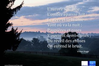 A chaque aube le monde frémit... Qu'entendez-vous quand vous écoutez l'éveil des choses?