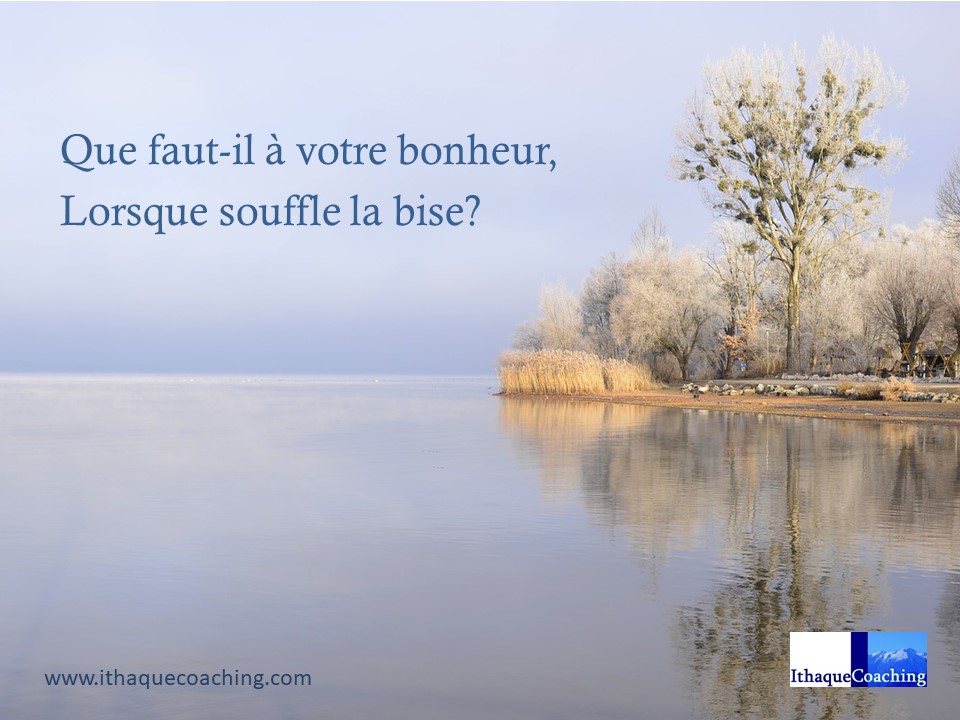 Et vous, que faut-il à votre bonheur lorsque souffle la bise?